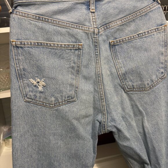AGOLDE (Los Angelos) Straight Jeans in Light Wash Size 24 Distressed - Picture 4 of 14